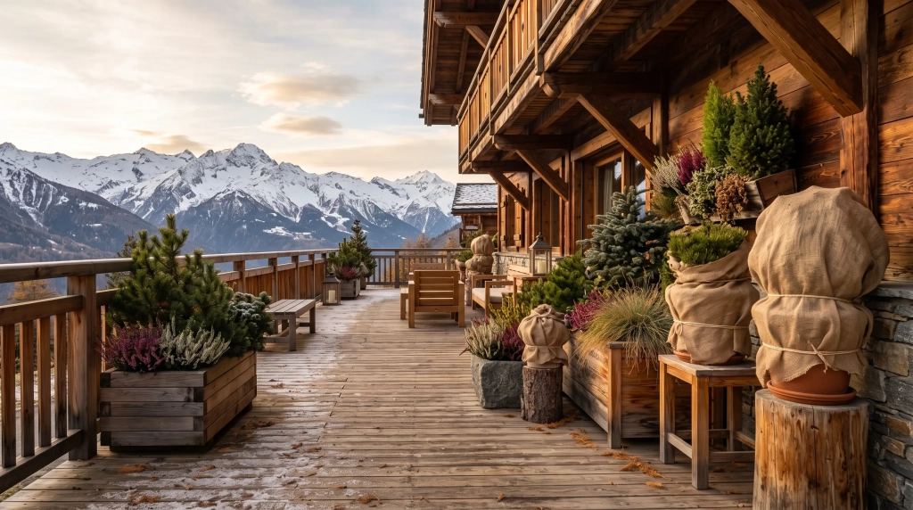 Terrasse de chalet en montagne : que faire avant les premières neiges ?